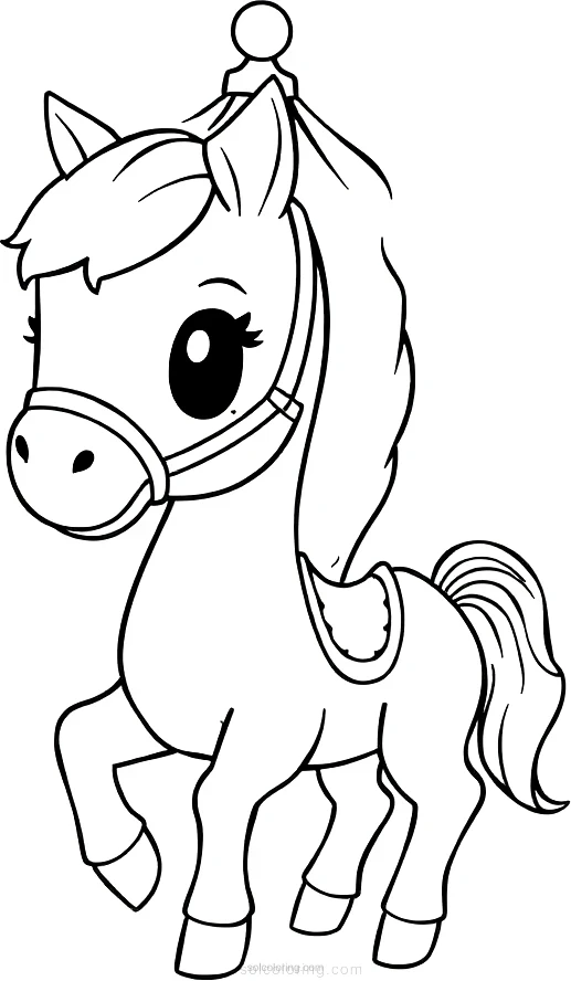 Carousel Horse coloring page for kids