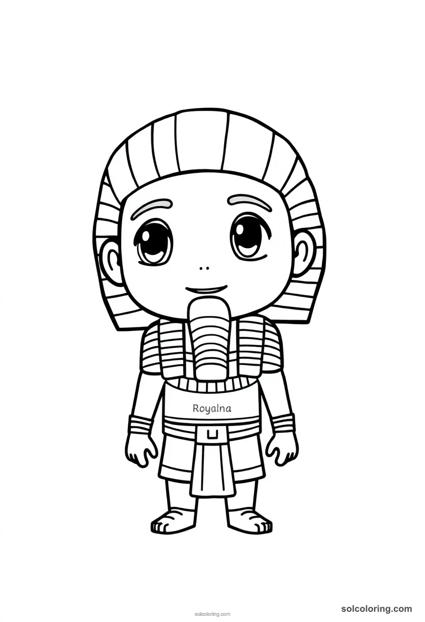 Chibi Cartouche with Royal Name chibi coloring page for kids