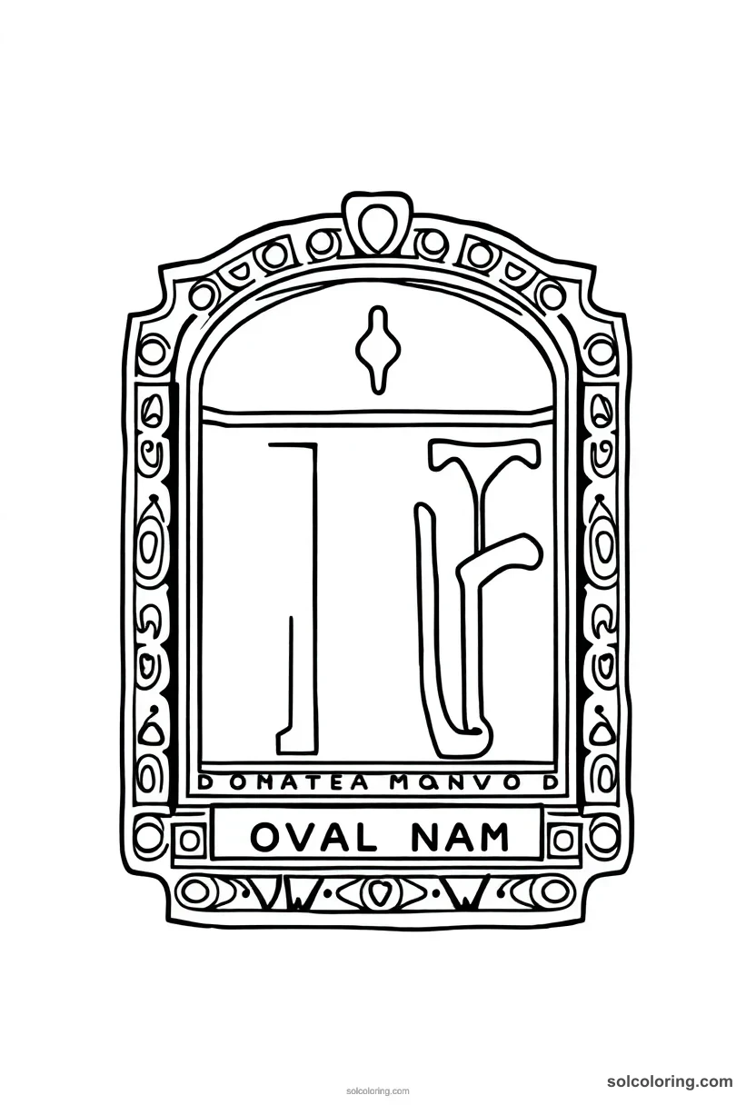 Cartouche With Royal Name coloring pages