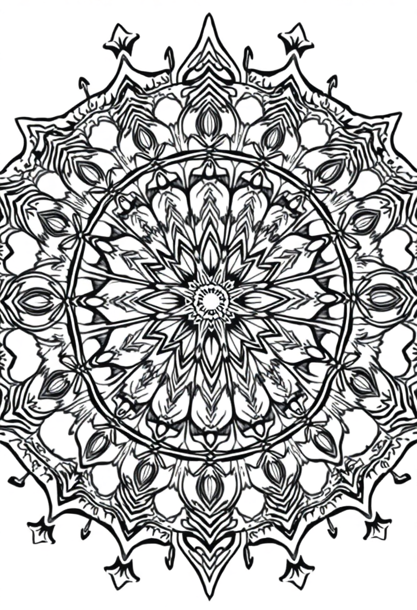 Cathedral at Different Times coloring page, free printable