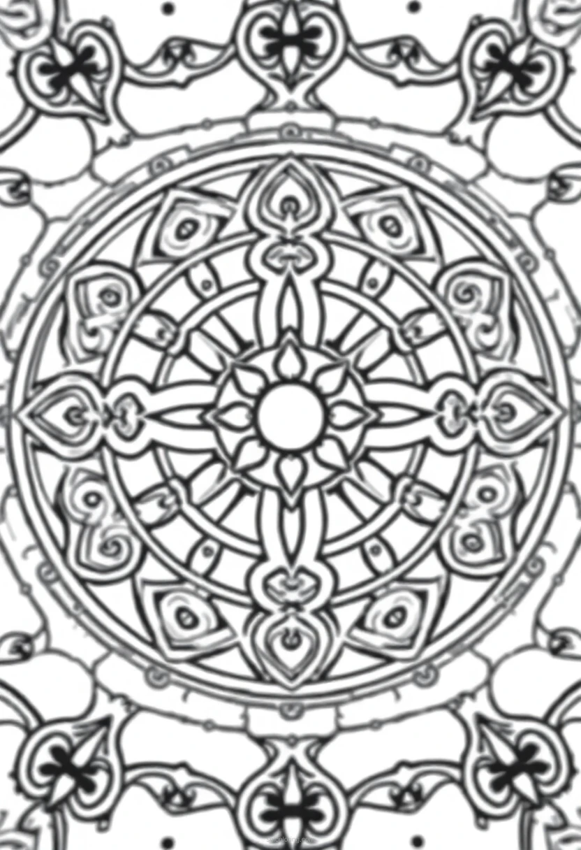 Celtic Cross Spiritual Pattern coloring page for kids