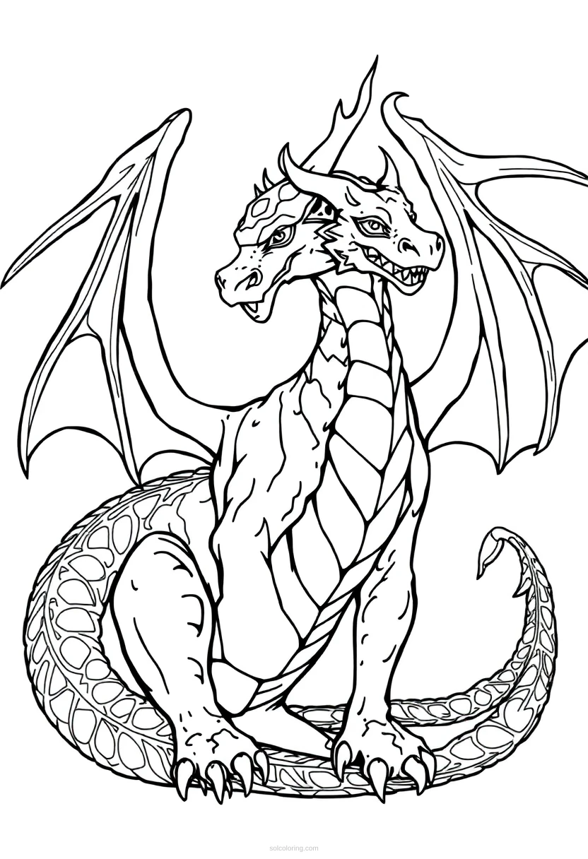 Celtic Dragon coloring page for kids
