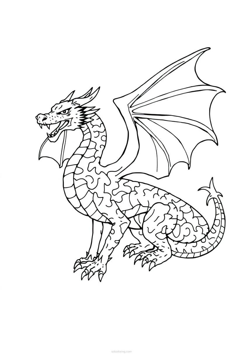 Celtic Dragon coloring page for kids
