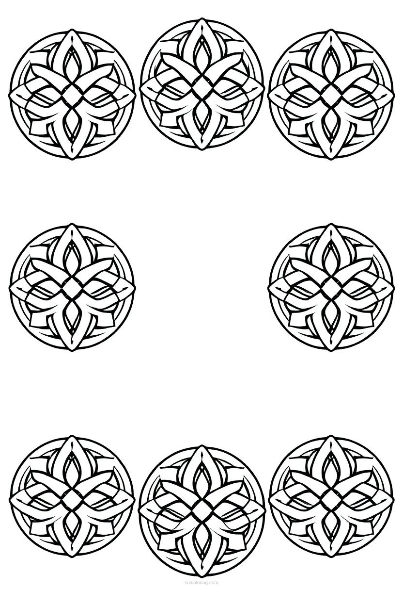 Celtic Knot Patterns coloring page for kids