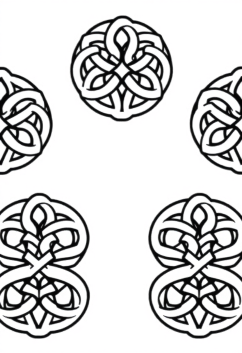 Celtic Knot Patterns coloring page, free printable