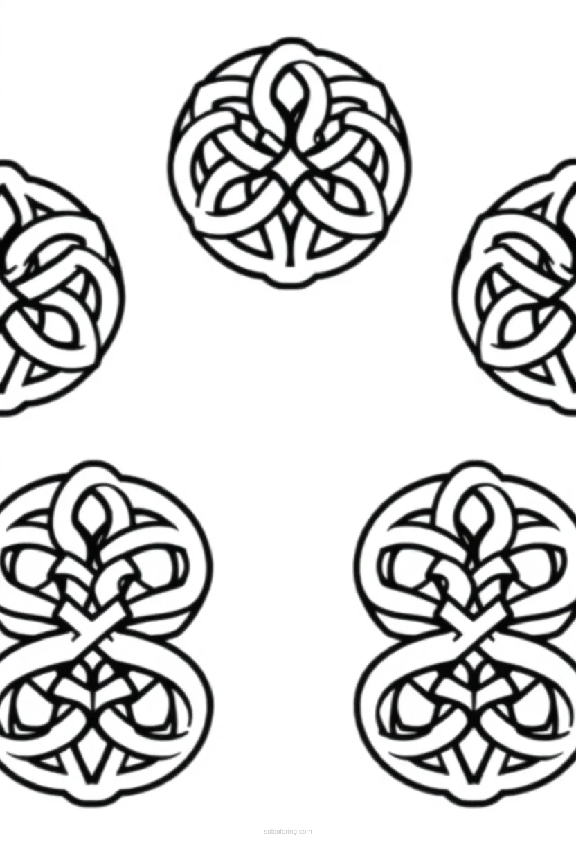 Celtic Knot Patterns coloring page for kids