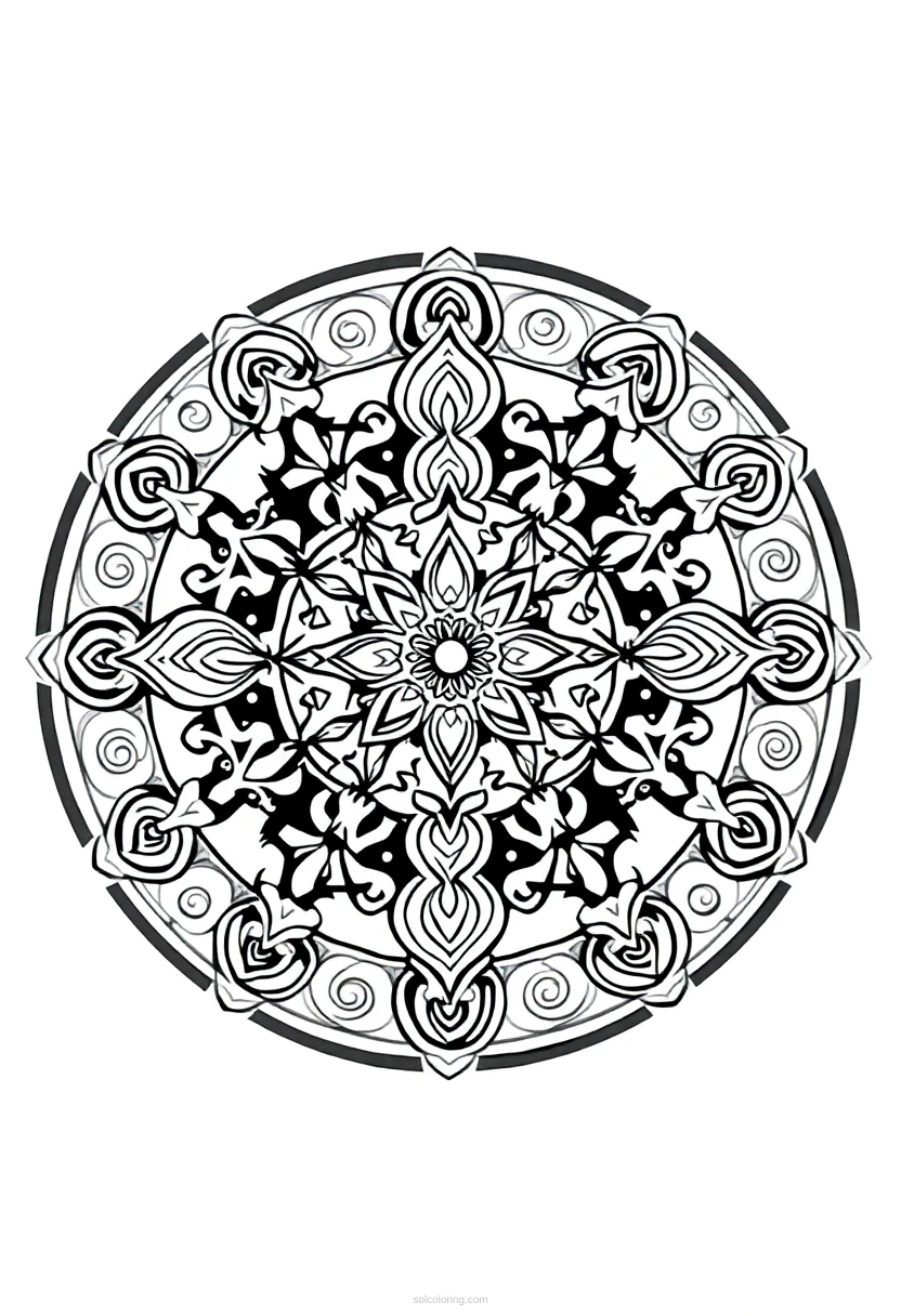 Celtic Mandala Patterns coloring page for kids