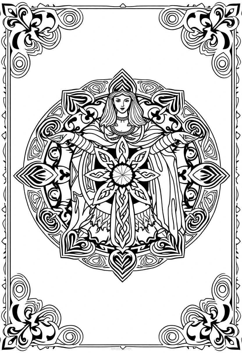 Celtic Mandala Patterns coloring page for kids