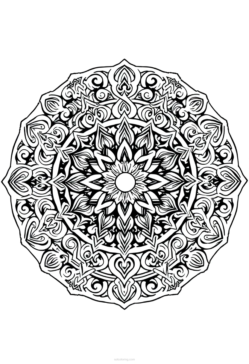 Celtic Mandala Patterns coloring page for kids