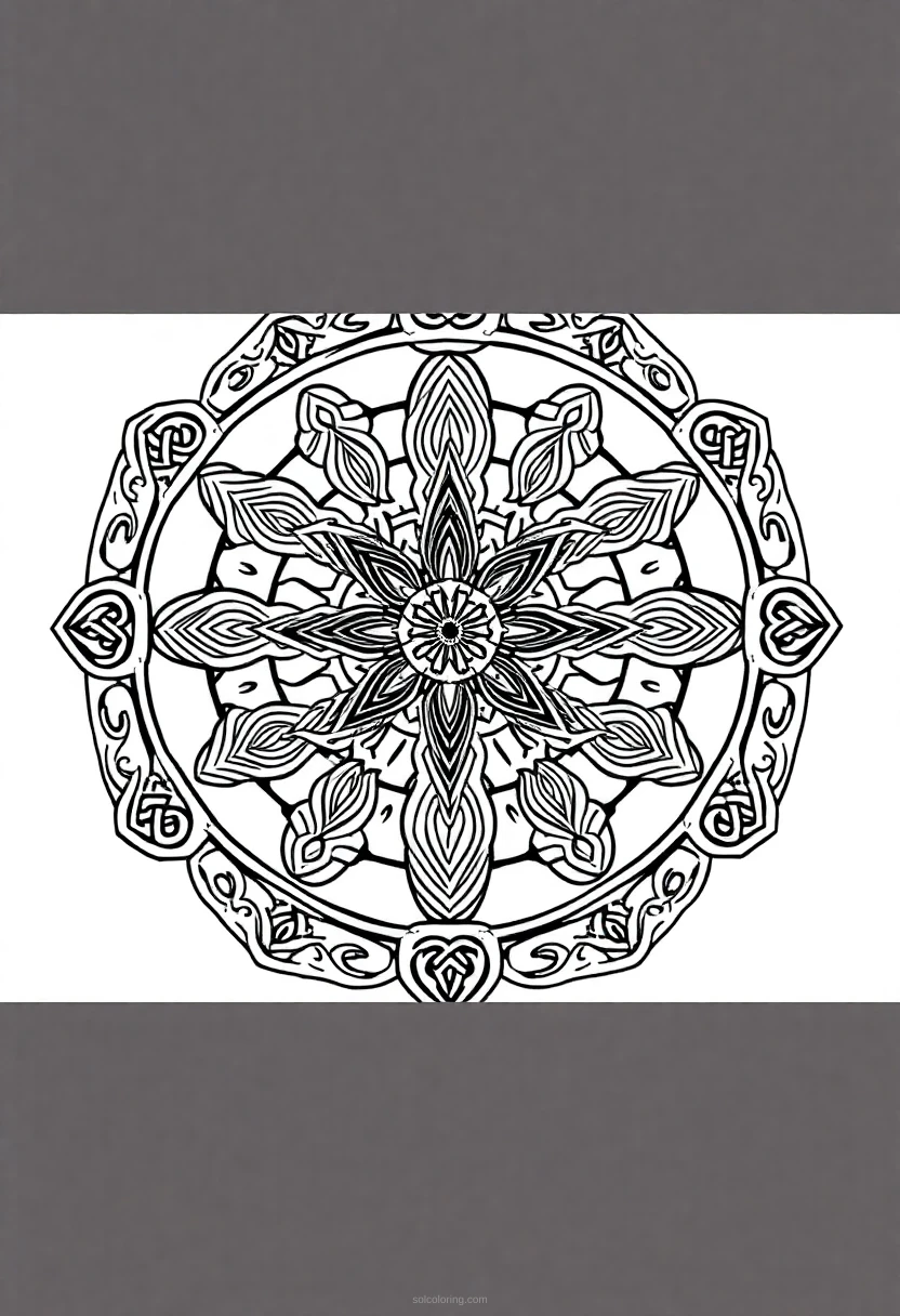 Celtic Mandala Patterns coloring page for kids