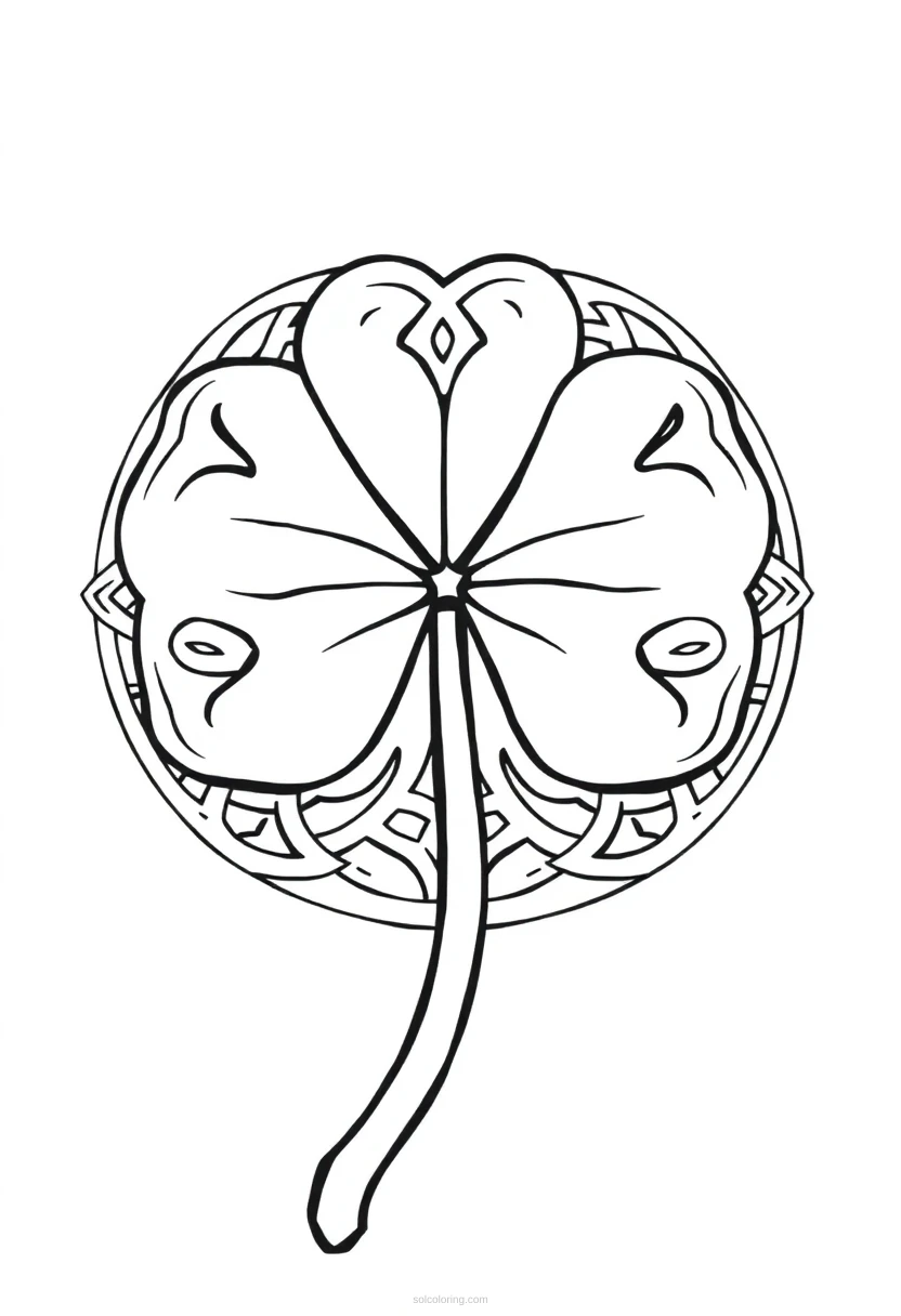 Celtic Shamrock And Clover coloring pages