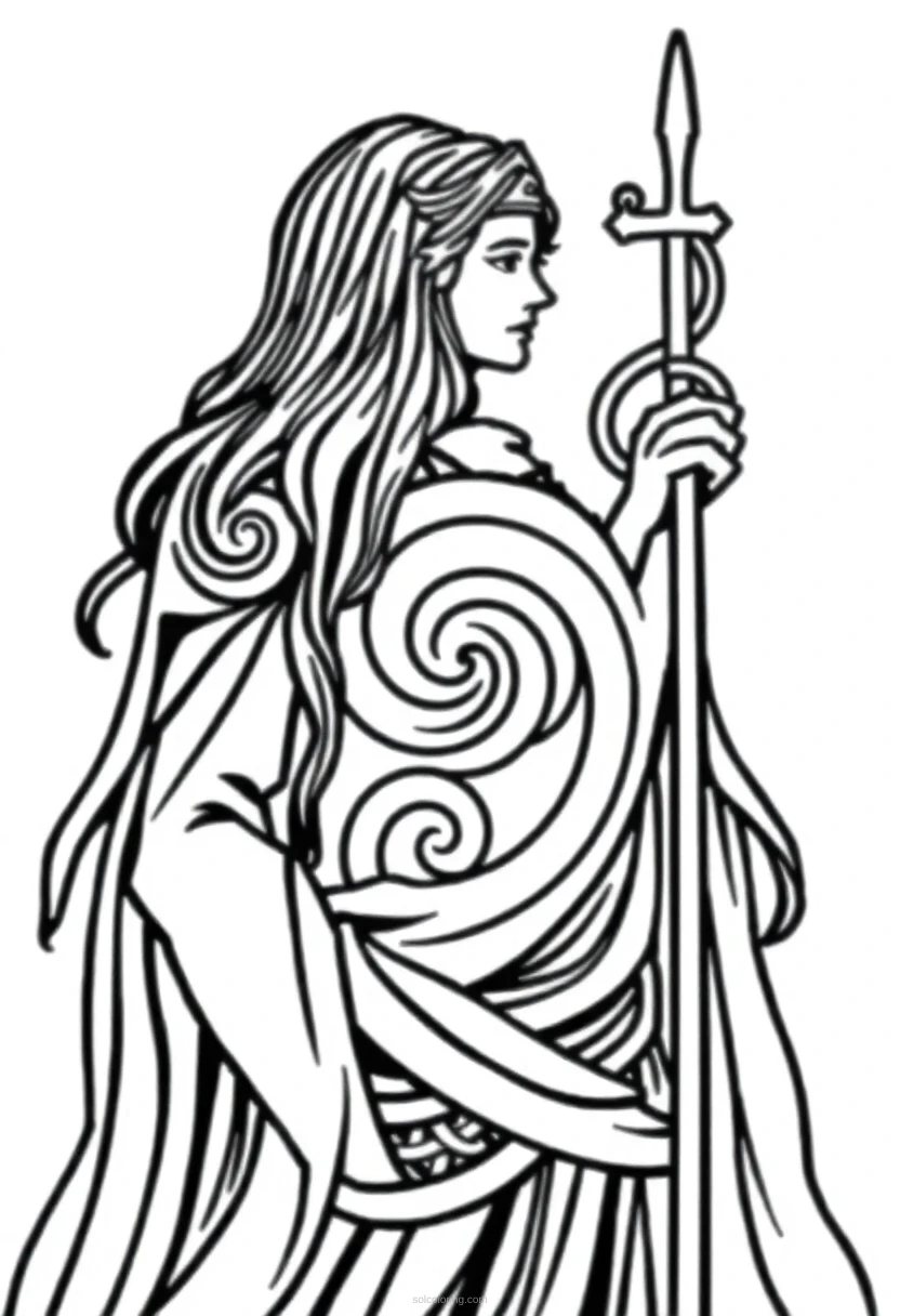 Celtic Spiral Designs coloring page for kids