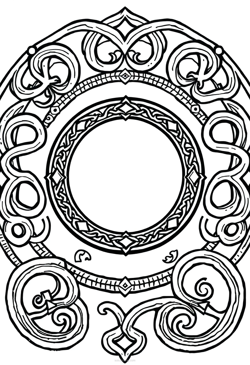 Celtic Spiral Designs coloring page for kids