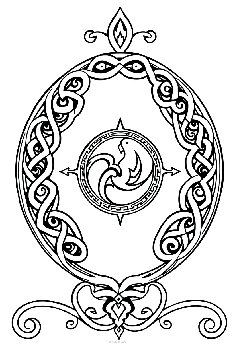 Celtic Spiral Designs coloring page for kids