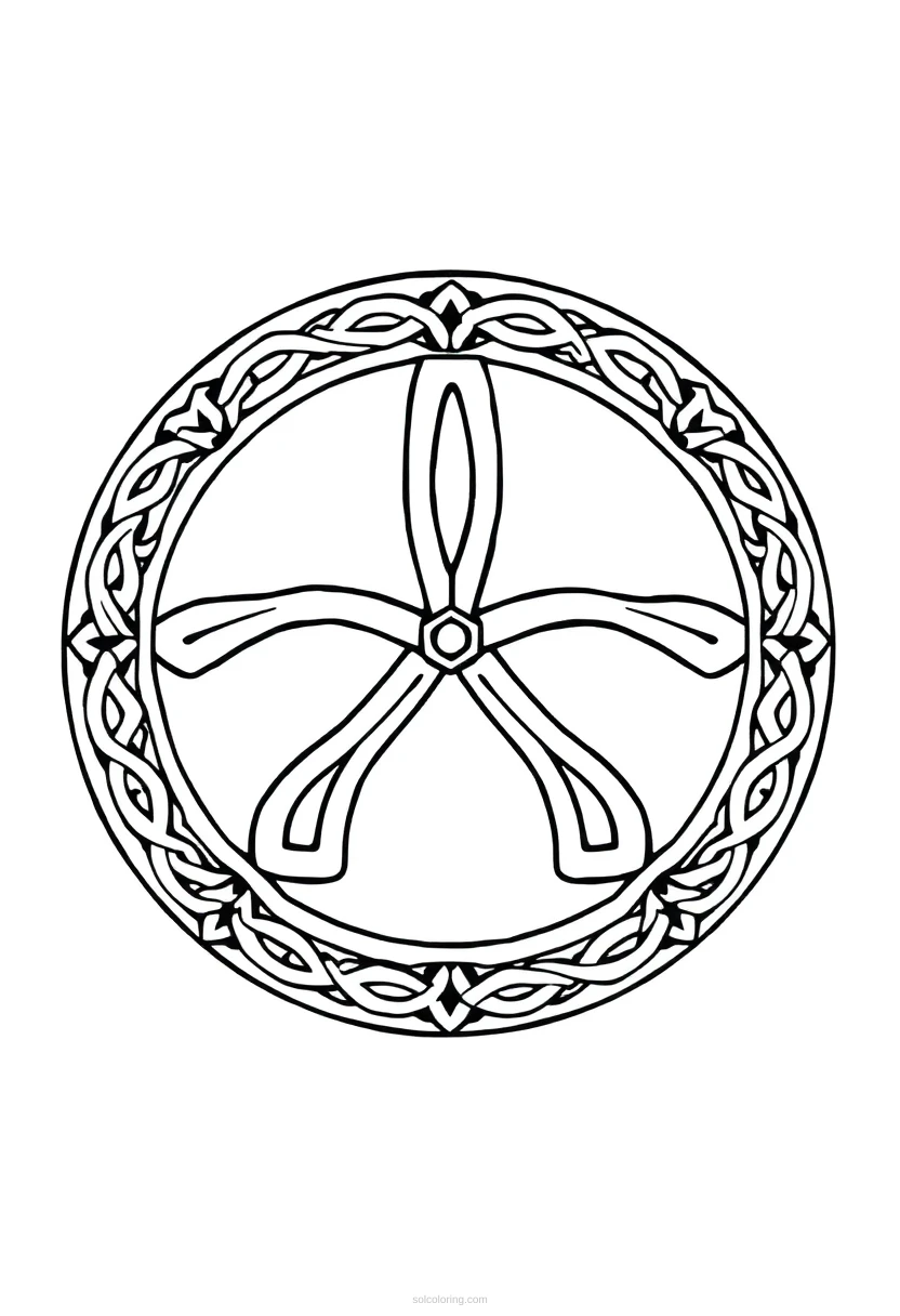 Celtic Triquetra Symbol coloring page for kids