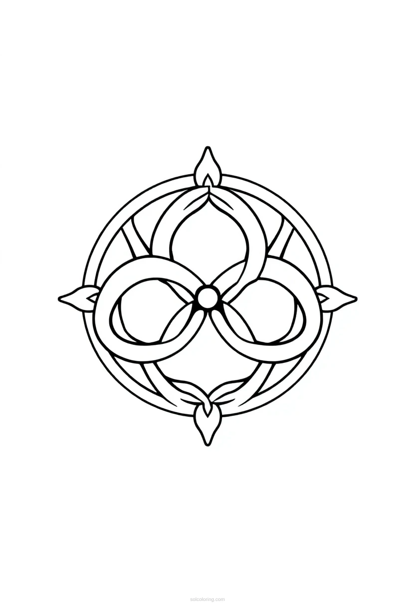 Celtic Triquetra Symbol coloring page for kids