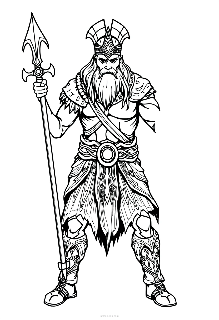 Celtic Warrior coloring page for kids