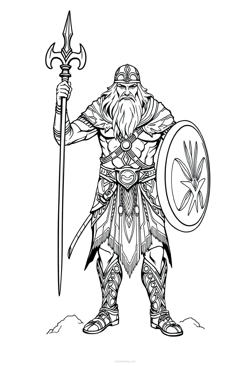 Celtic Warrior coloring page for kids