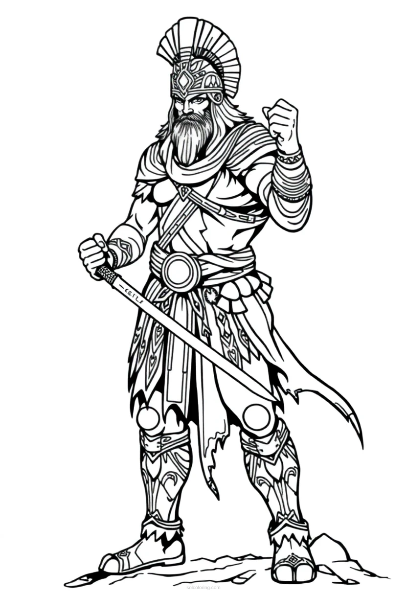 Celtic Warrior coloring pages