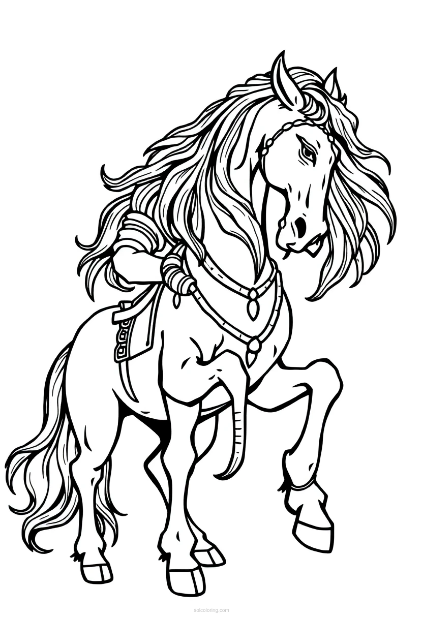 Centaur Half Horse Creature coloring page for kids