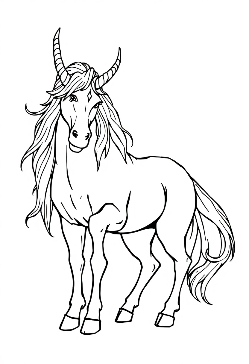 Centaur coloring page, free printable