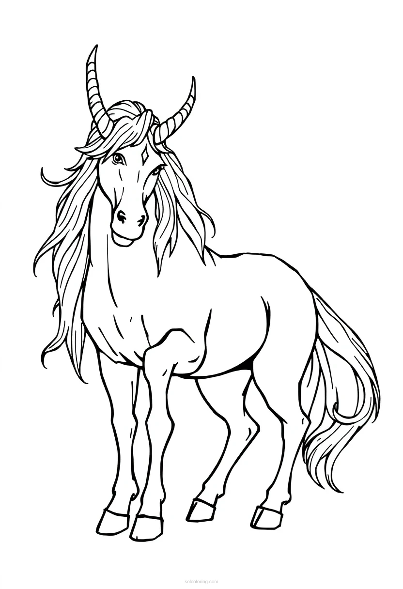 Centaur coloring page for kids