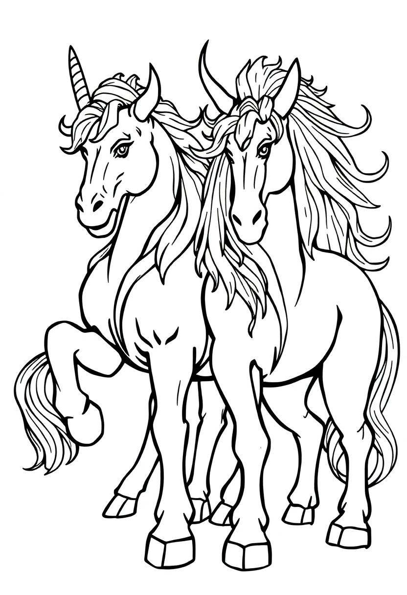 Centaurs coloring page for kids
