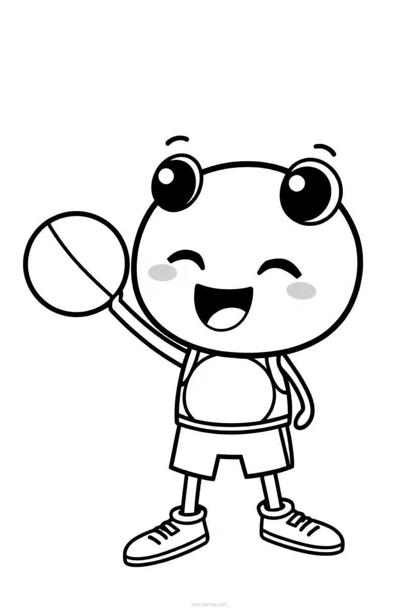 Center Player Dunking coloring page for kids
