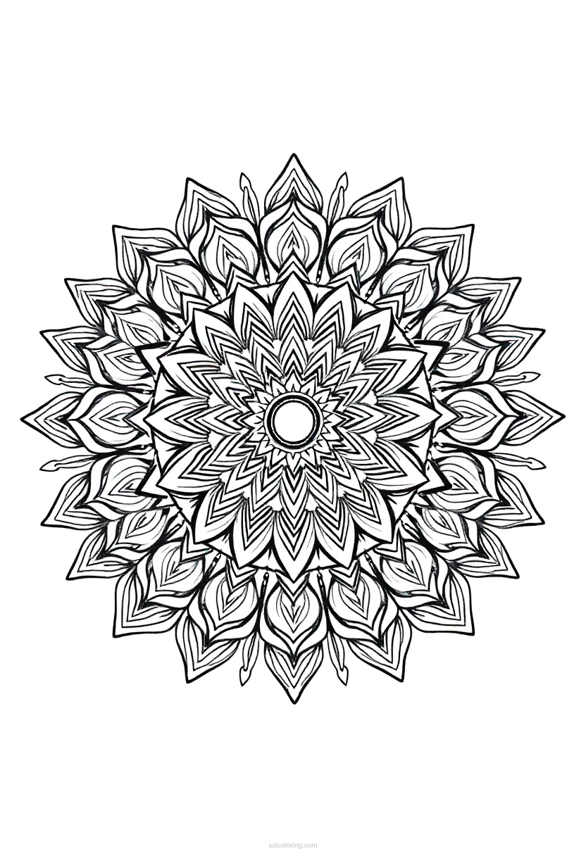 Chakra Energy Centers Mandala coloring page for kids
