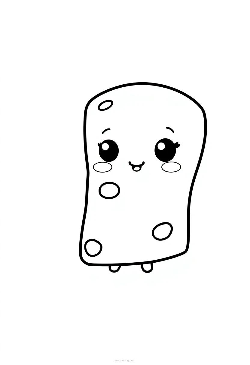 Cheese Wedge coloring page for kids