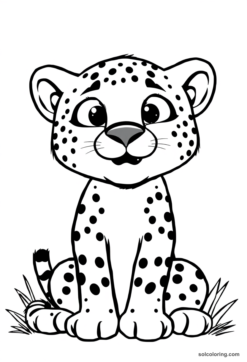 Cute Cartoon Cheetah