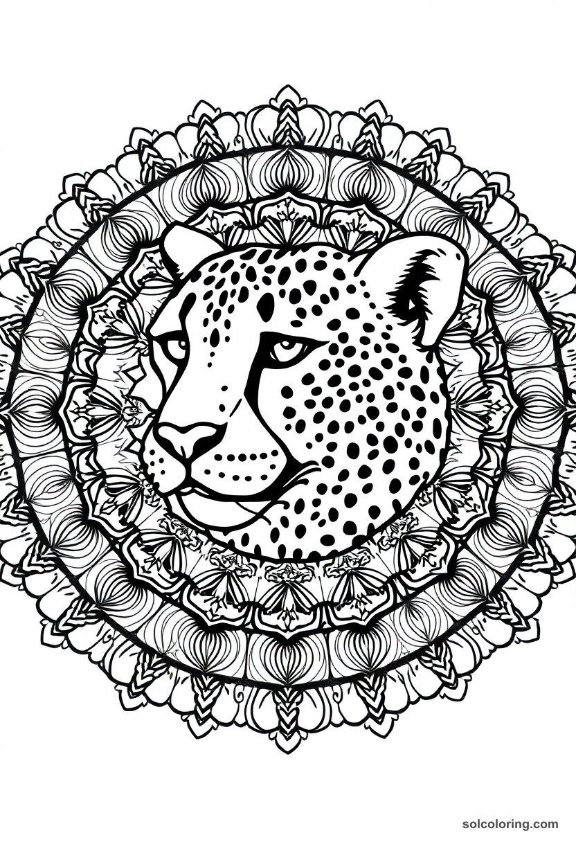 Mandala Cheetah
