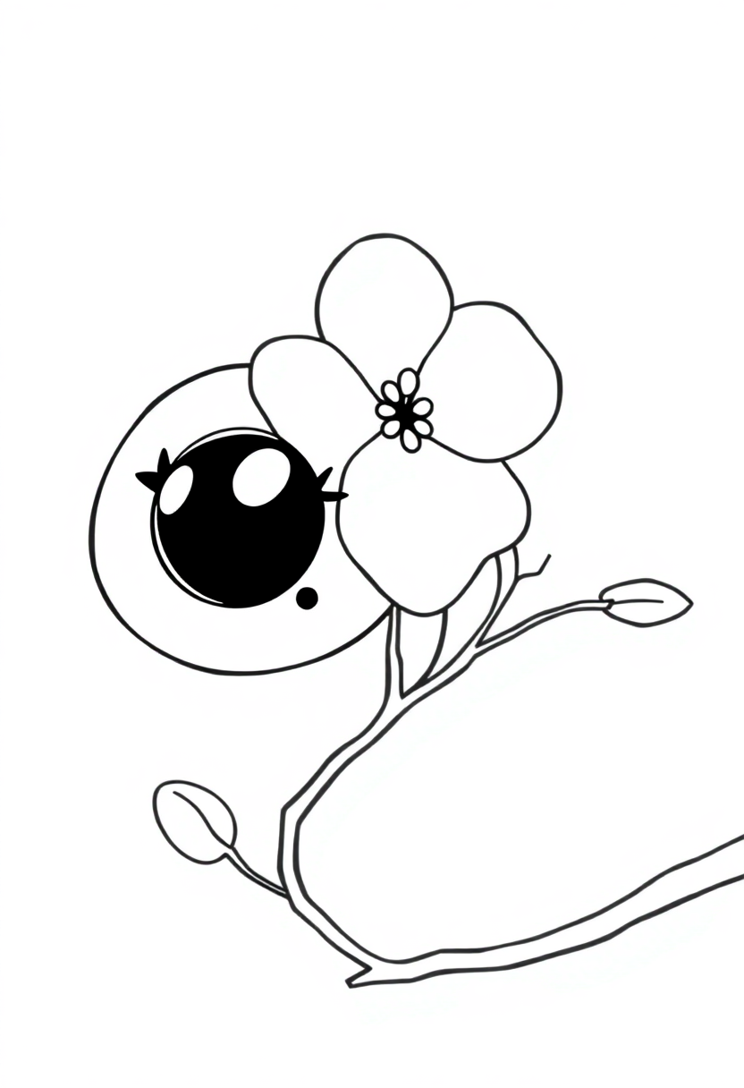 Cherry Blossom coloring page, free printable