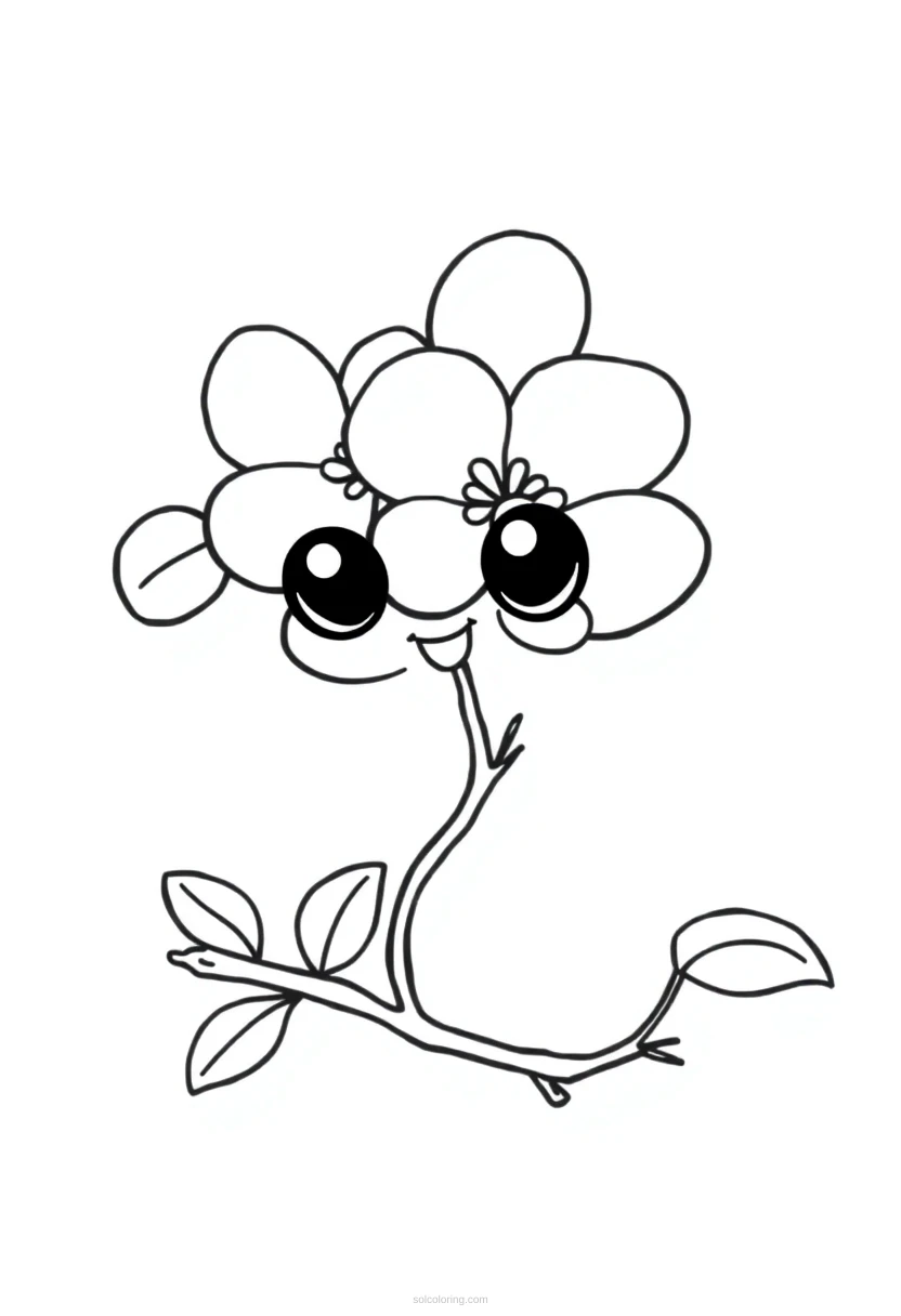 Cherry Blossom coloring page for kids