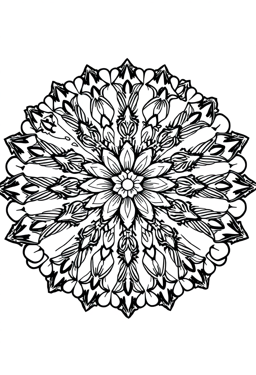 Cherry Blossom coloring page, free printable
