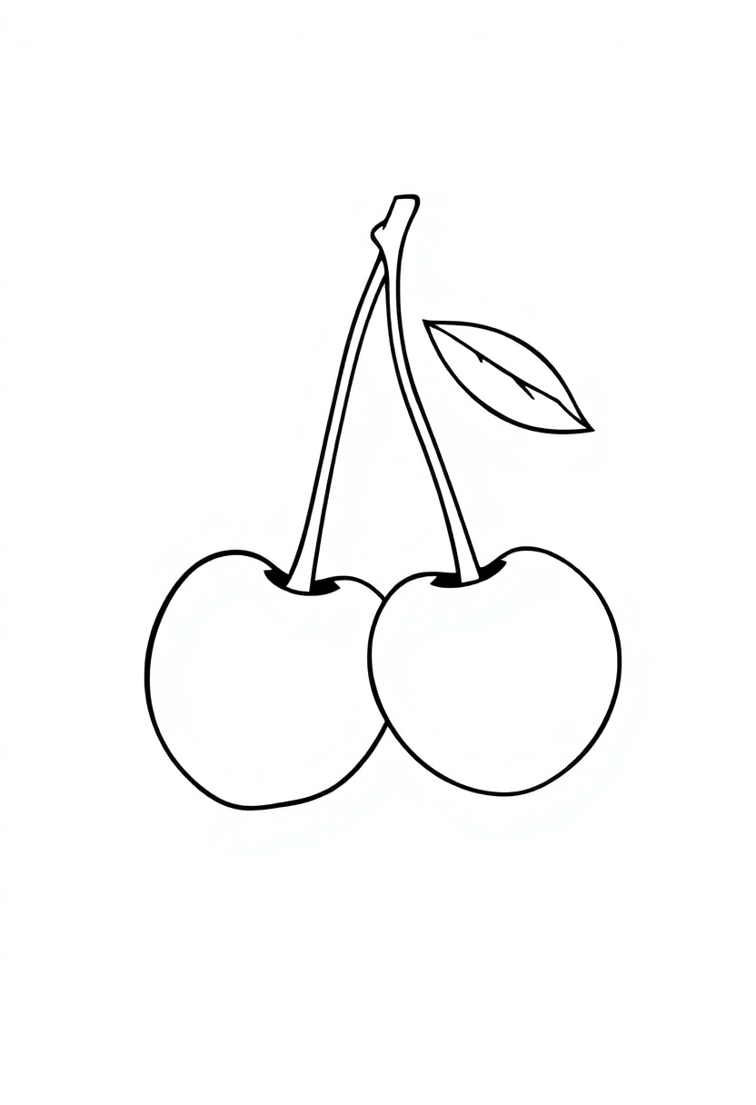 Cherry Pair coloring pages