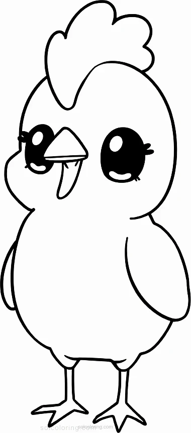Chicken coloring page for kids