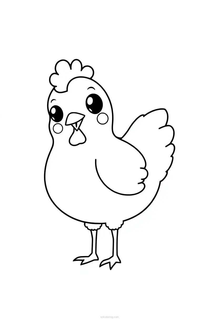 Chicken Drumstick coloring page for kids