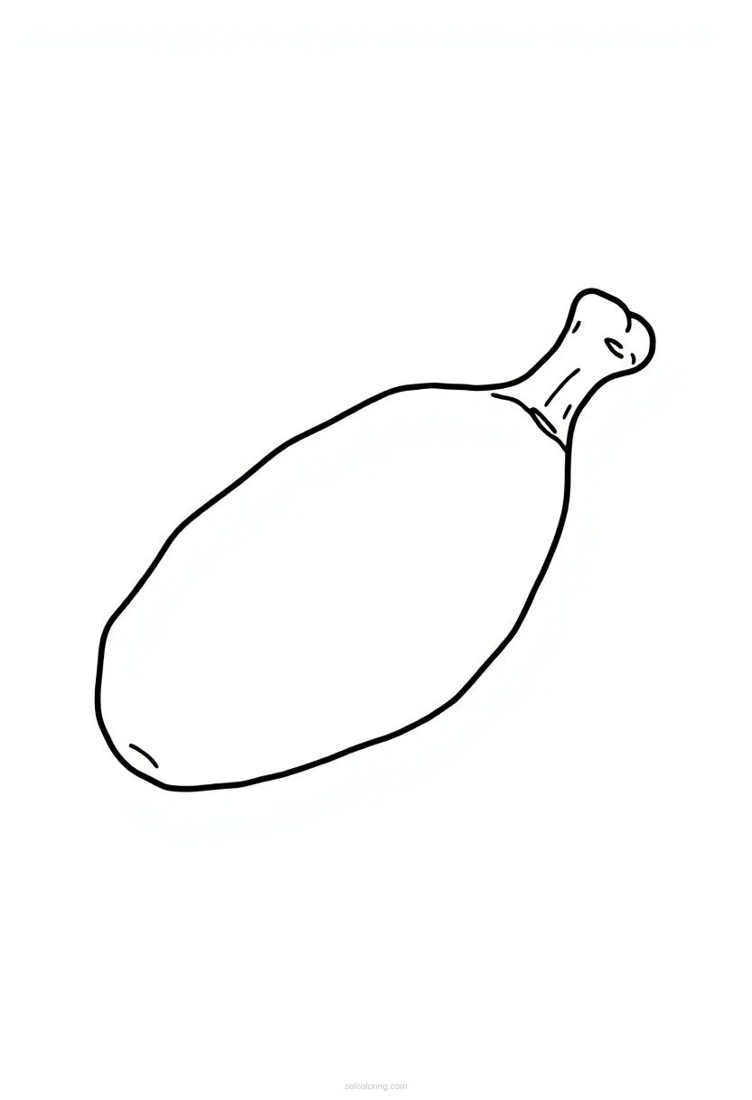 Chicken Drumstick coloring page for kids