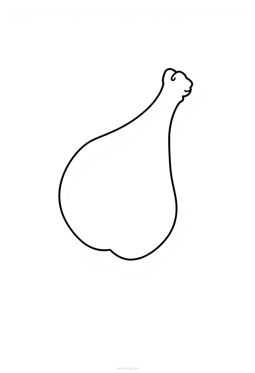 Chicken Drumstick coloring page for kids