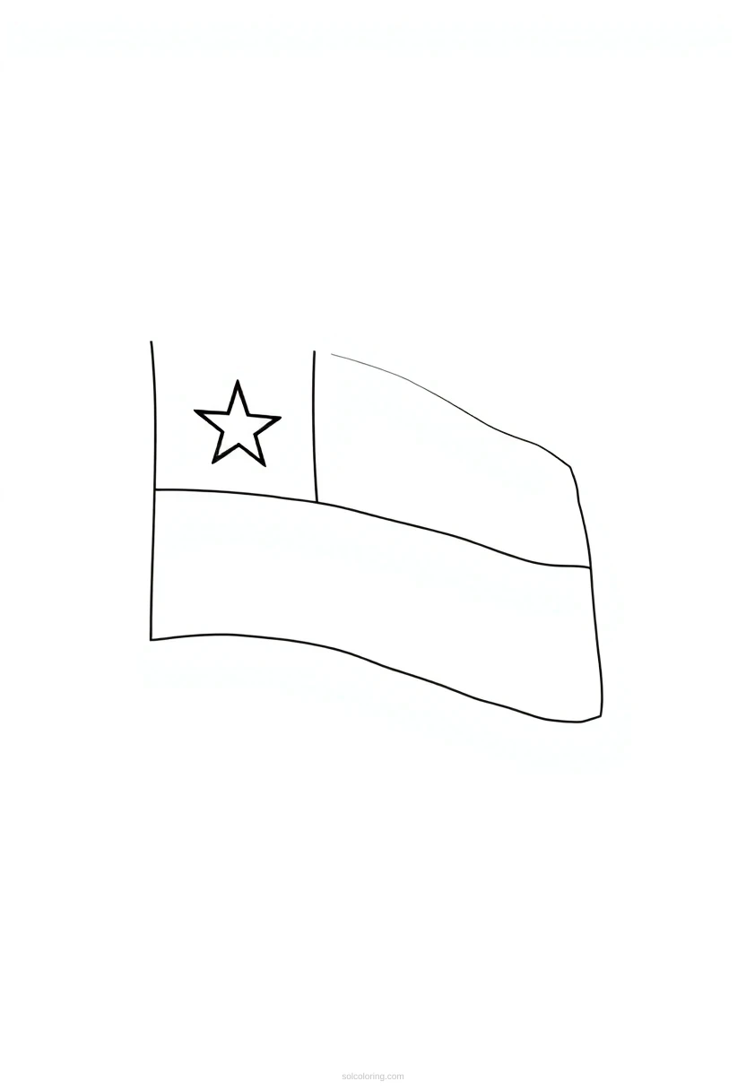 Chilean Flag coloring page for kids