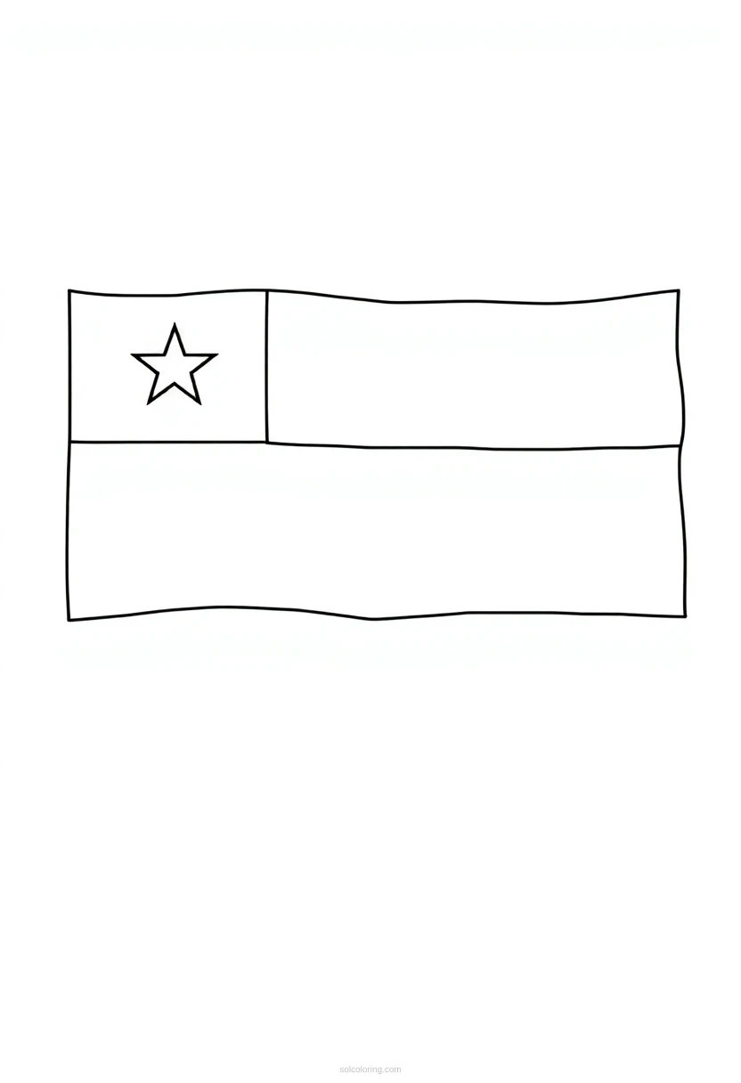 Chilean Flag coloring page for kids