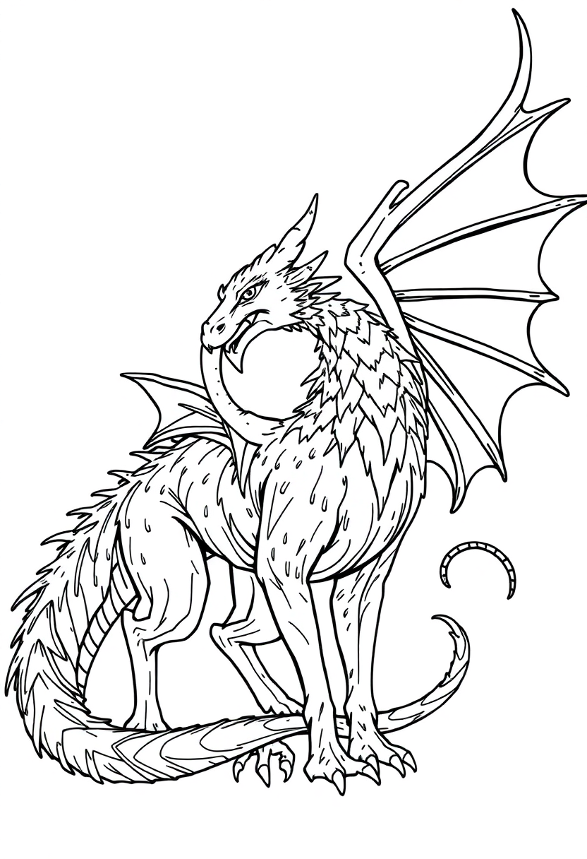 Chimera coloring page, free printable