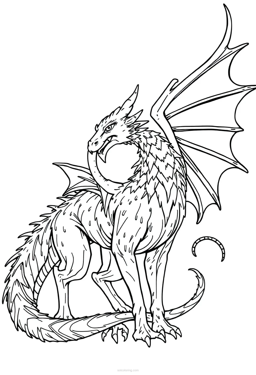 Chimera coloring page for kids