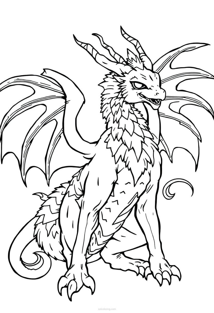 Chimera coloring page for kids