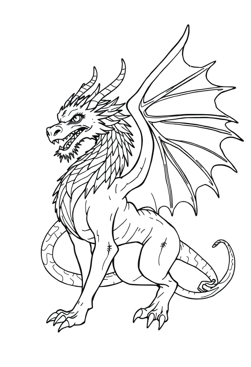 Chimera coloring page, free printable