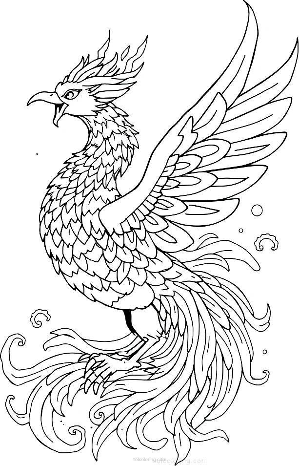Chinese Phoenix coloring pages