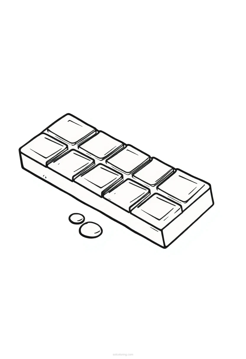 Chocolate Bar coloring page for kids