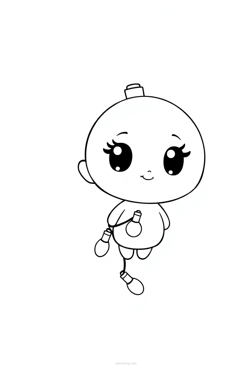 Christmas Lights String coloring page for kids