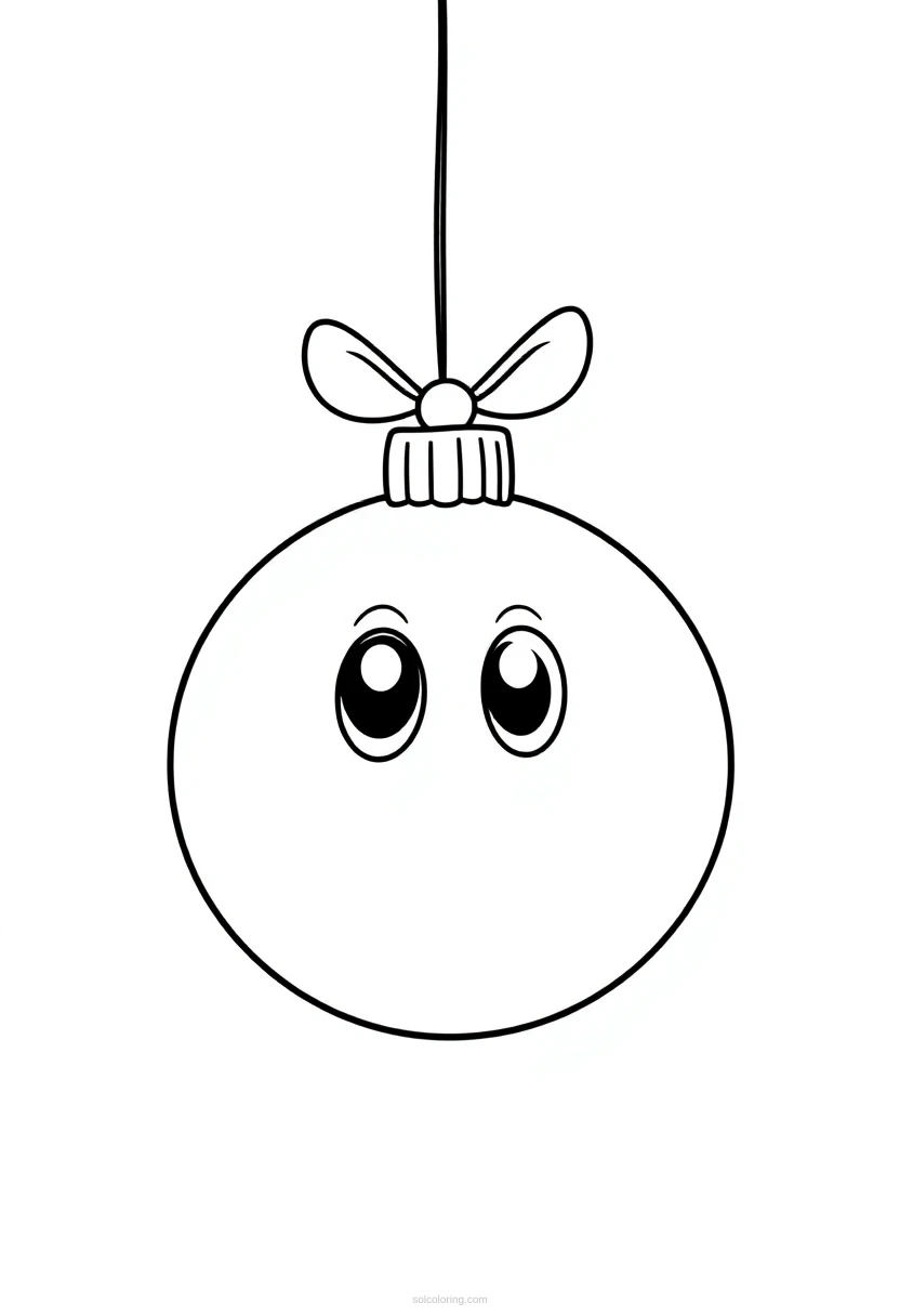 Christmas Ornament Balls coloring page for kids